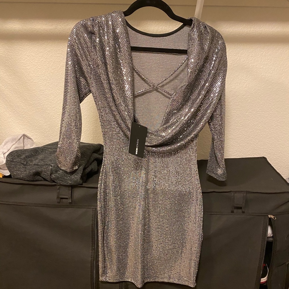 Sparkling silver dress